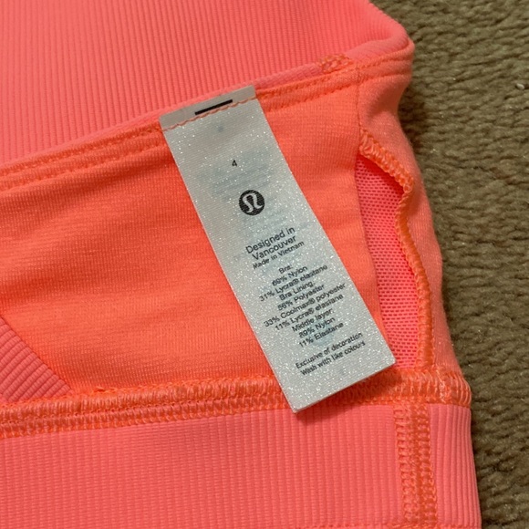 Lululemon Sunset Energy Sports Bra High Neck Long Line Rib - Picture 5 of 9